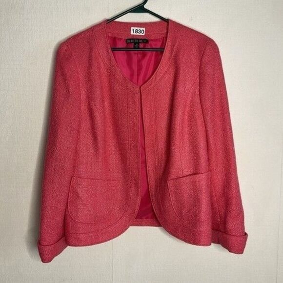 NWOT Lafayette 148 New York Lined Tweed Open Front Blazer Jacket Women Size 10 - Picture 8 of 10